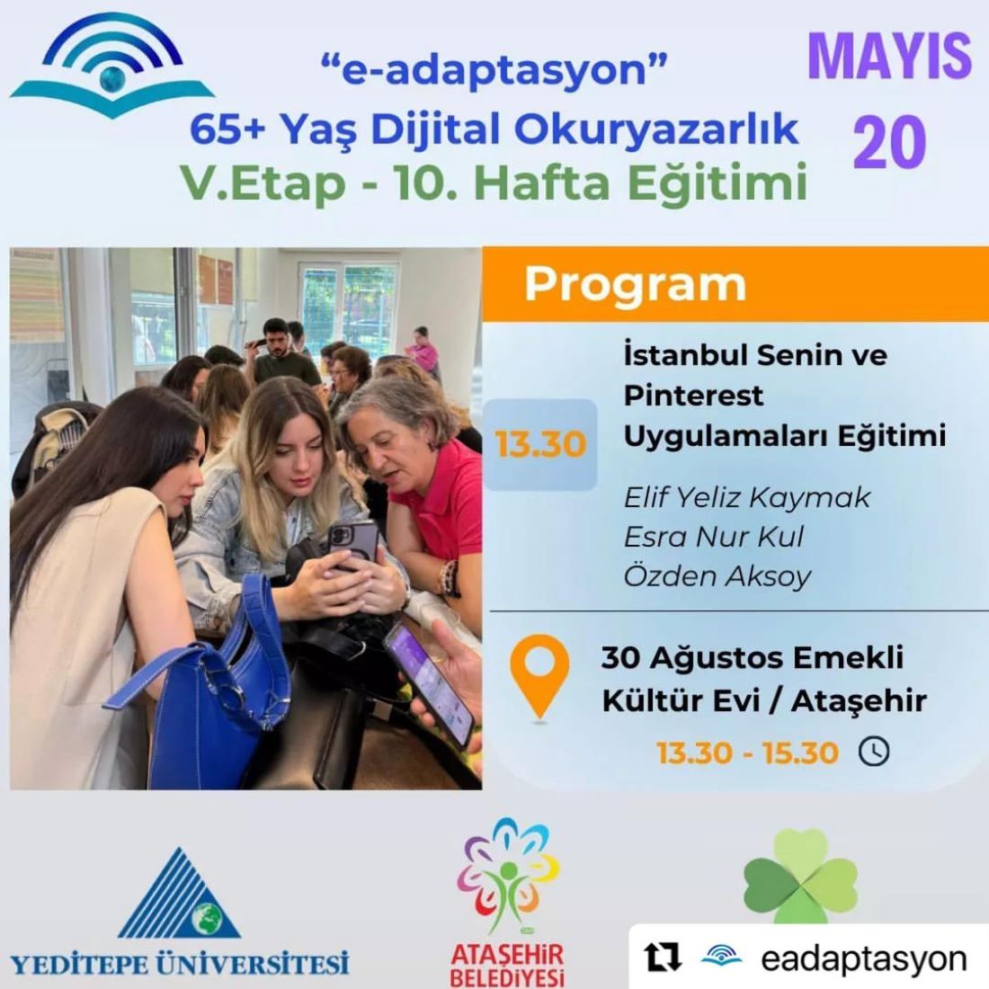 65+ Yaş Dijital Okuryazarlık Projesi 10. Hafta
